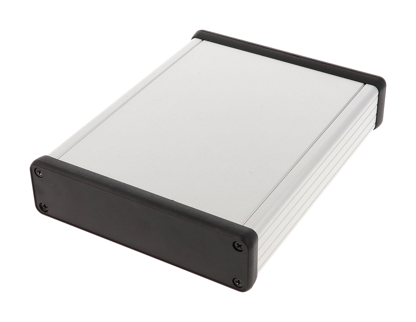 Hammond 1455P1602 Extruded Aluminum Enclosure with Plastic End Panels 6.3" x 4.92" x 1.22"