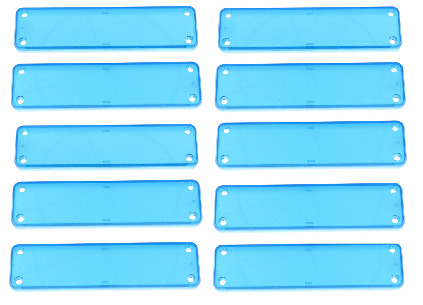 Hammond 1455PPLTBU-10 1455 Series Closed Plastic Bezels/End Caps, Translucent Blue, 10-pack, For 1455P Series Enclosures.