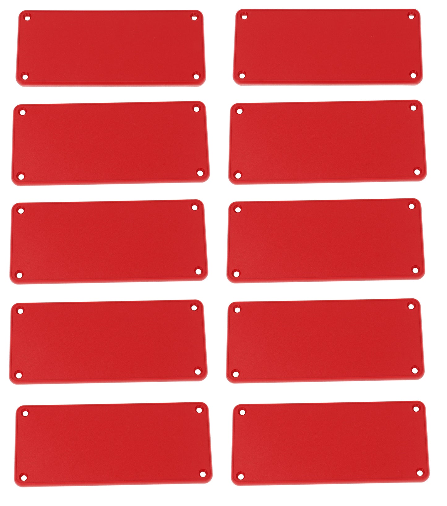 Hammond 1455QPLRED-10 1455 Series Closed Plastic Bezels/End Caps, Red, 10-pack, For 1455Q Series Enclosures.