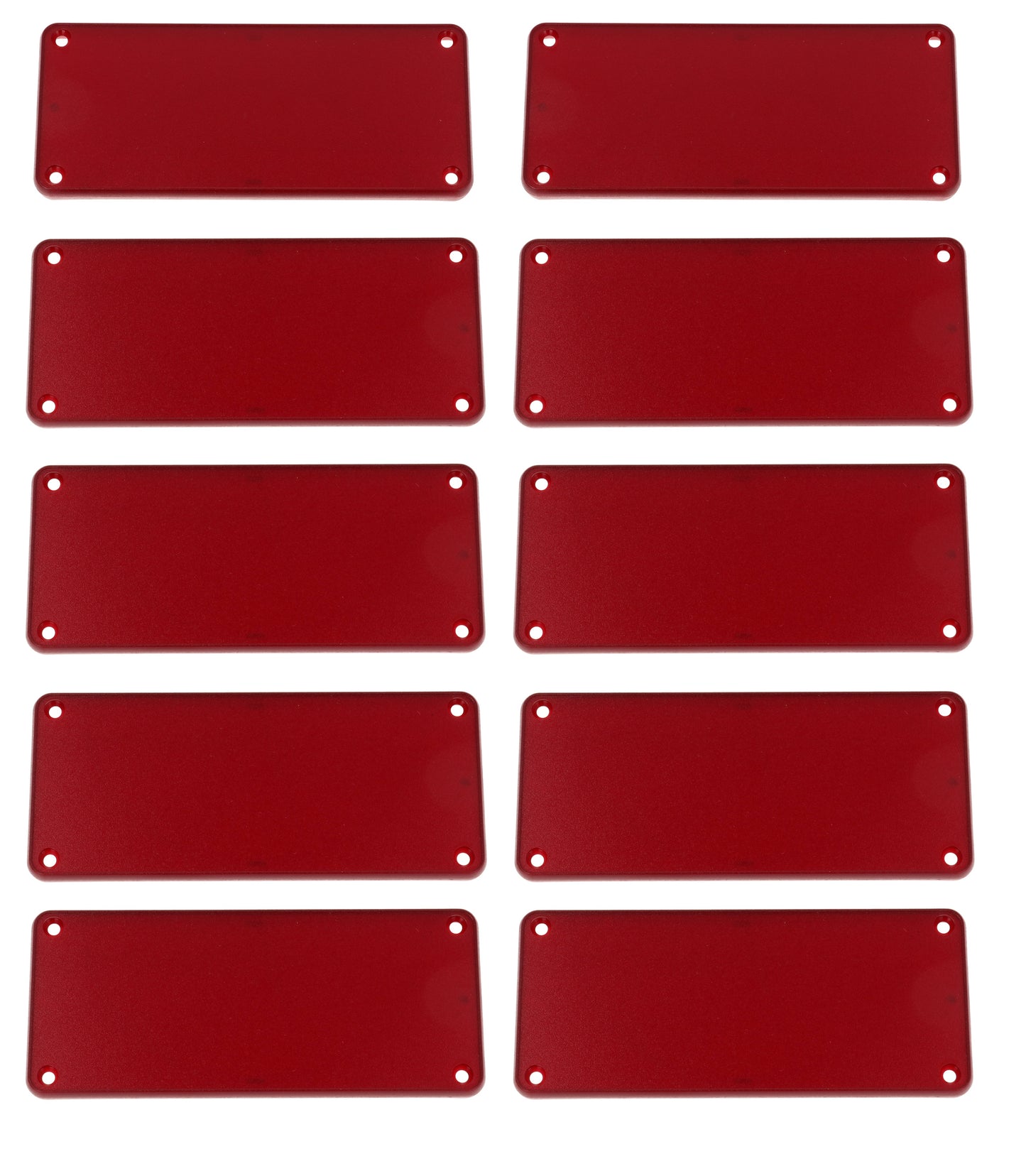 Hammond 1455QPLTRD-10 1455 Series Closed Plastic Bezels/End Caps, Translucent Red, 10-pack, For 1455Q Series Enclosures.