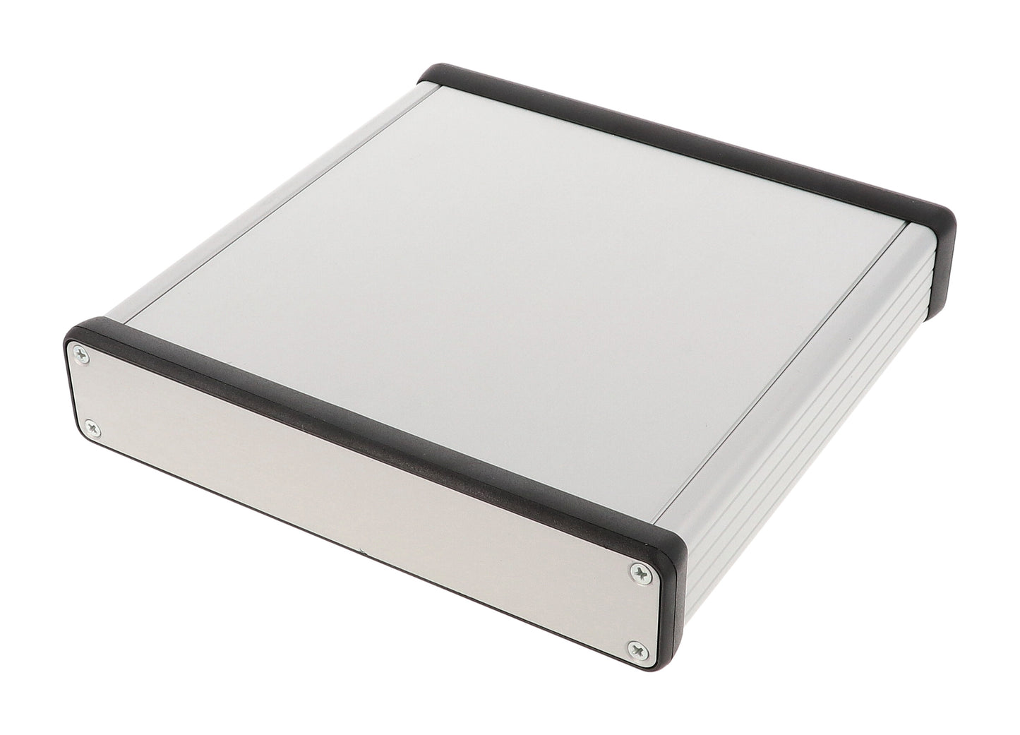 Hammond 1455R1601 Extruded Aluminum Enclosure with Metal End Panels 6.3" x 6.5" x 1.22"