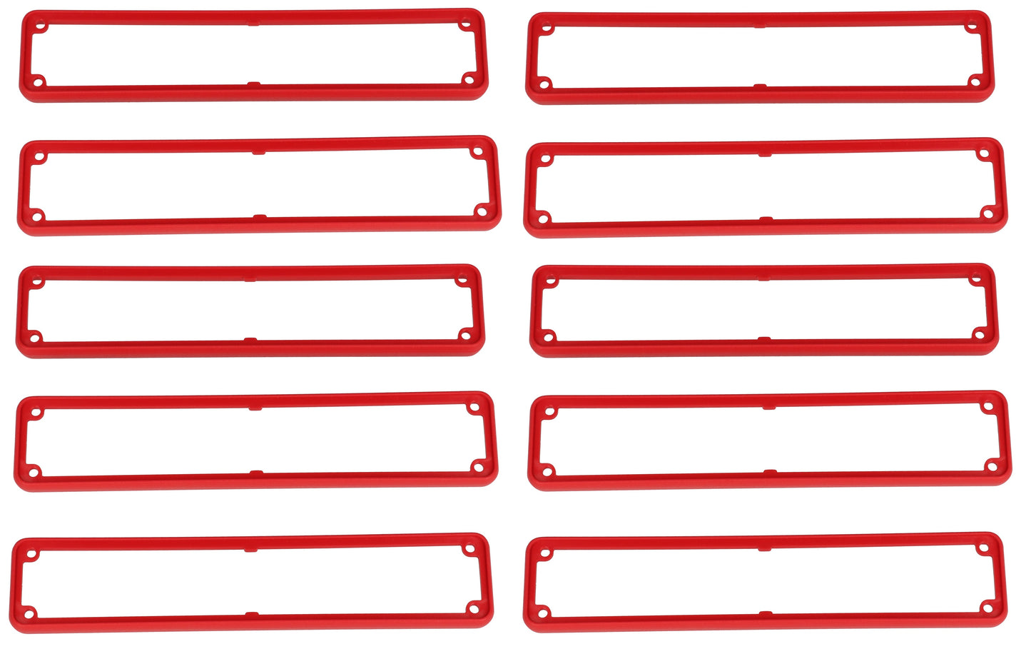 Hammond 1455RBRED-10 1455 Series Open Plastic Bezels, Red, 10-pack, For 1455R Series Metal End Plate Enclosures.