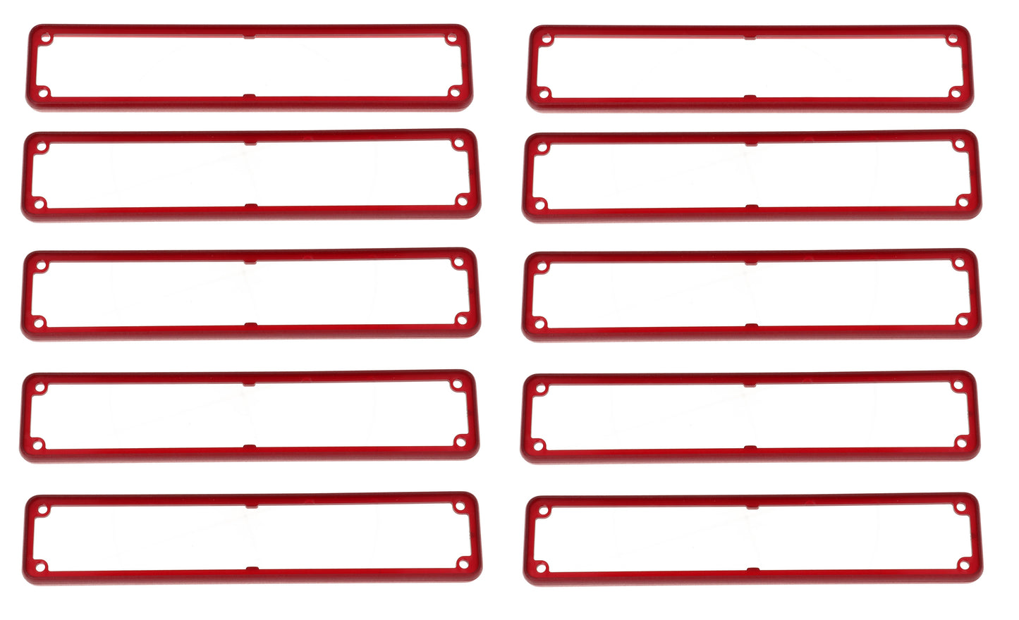 Hammond 1455RBTRD-10 1455 Series Open Plastic Bezels, Translucent Red, 10-pack, For 1455R Series Metal End Plate Enclosures.