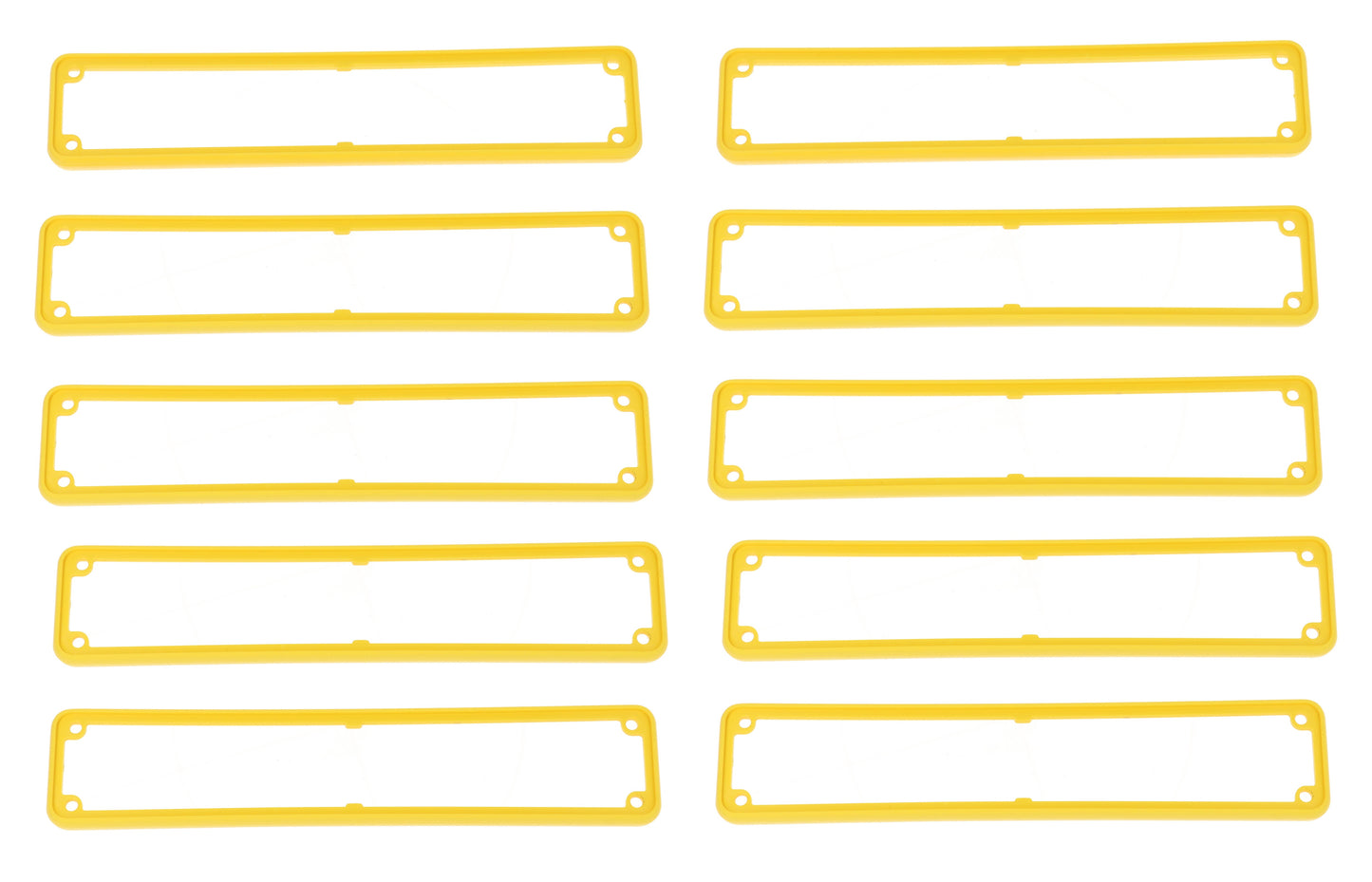 Hammond 1455RBY-10 1455 Series Open Plastic Bezels, Yellow, 10-pack, For 1455R Series Metal End Plate Enclosures.