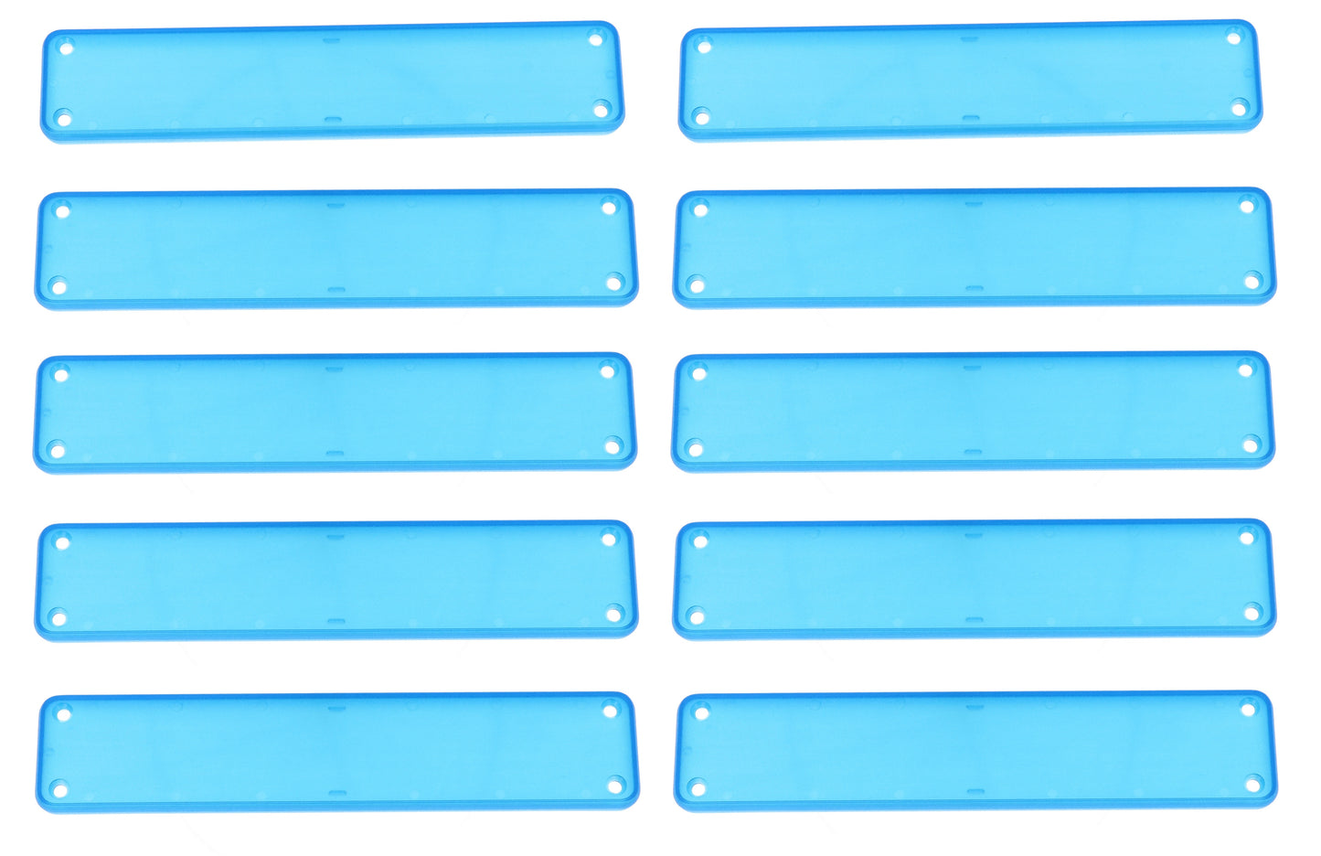 Hammond 1455RPLTBU-10 1455 Series Closed Plastic Bezels/End Caps, Translucent Blue, 10-pack, For 1455R Series Enclosures.