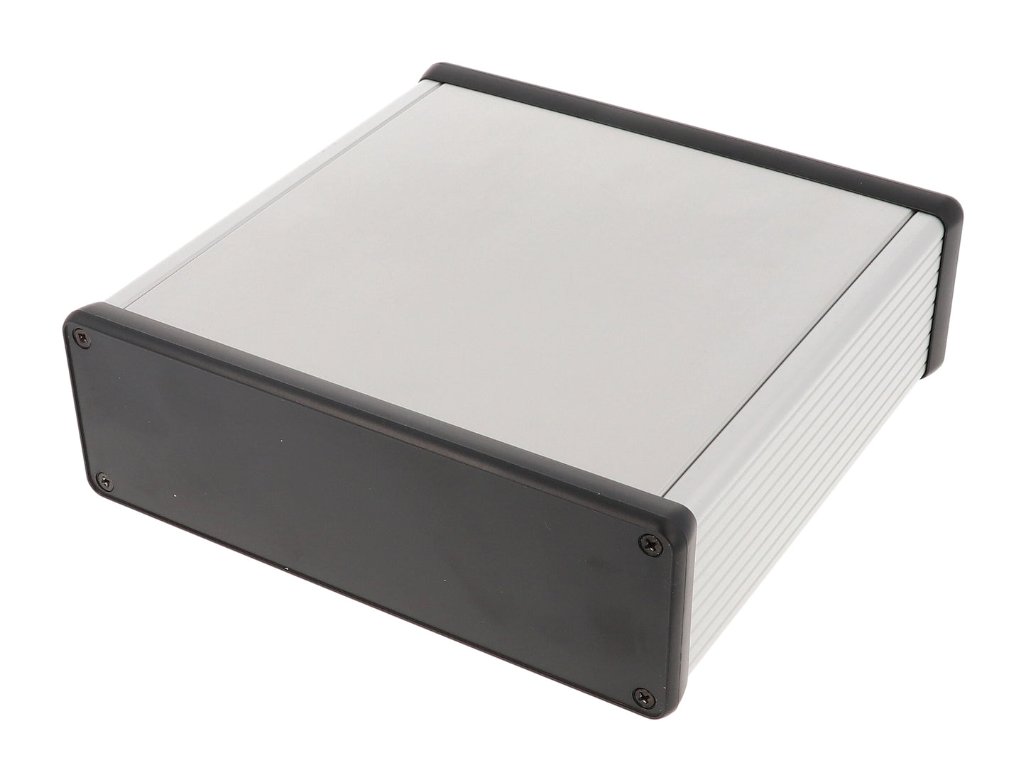 Hammond 1455T1602 Extruded Aluminum Enclosure with Plastic End Panels 6.3" x 6.5" x 2.05"
