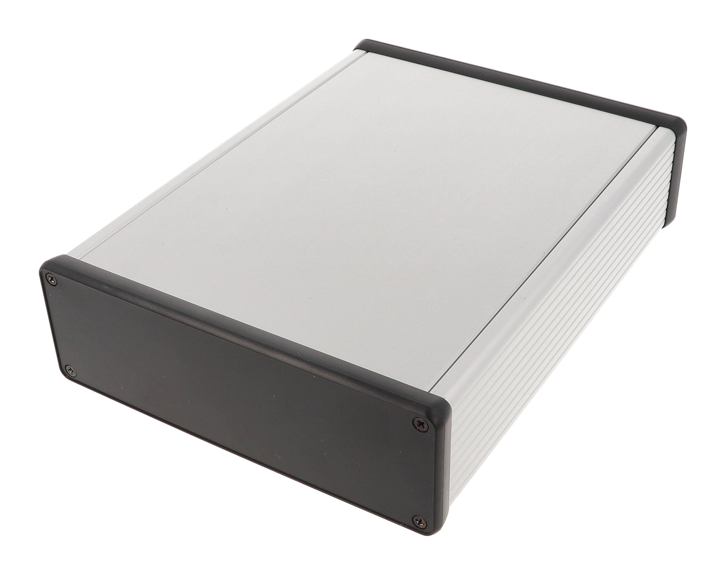 Hammond 1455T2202 Extruded Aluminum Enclosure 8.66" x 6.5" x 2.05" with Plastic End Panels