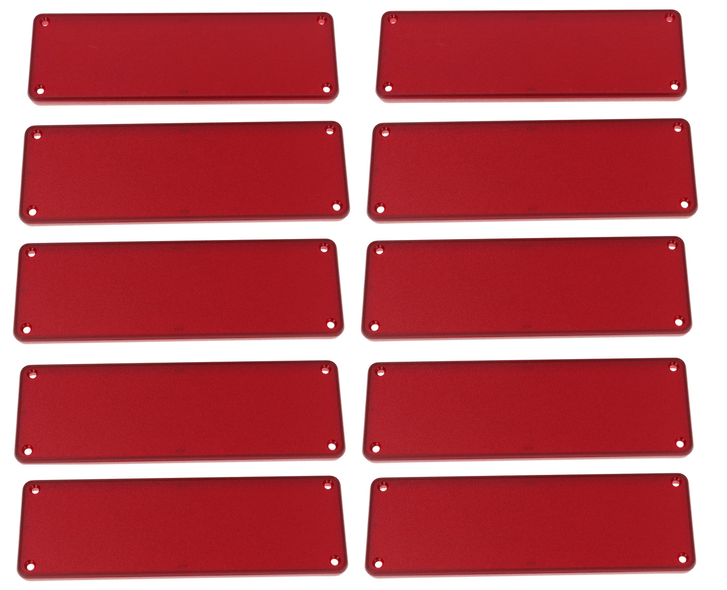 Hammond 1455TPLTRD-10 1455 Series Closed Plastic Bezels/End Caps, Translucent Red, 10-pack, For 1455T Series Enclosures.