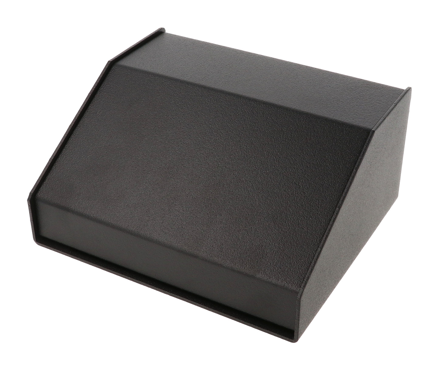 Hammond 1456FE3BKBK Sloped Aluminum Console Enclosure, 30 Degree Black Top / Black Case 6.00" x 5.50" x 3.00"