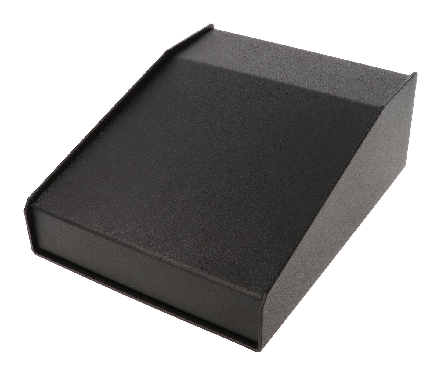 Hammond 1456FH3BKBK Sloped Aluminum Console Enclosure, 15 Degree Black Top / Black Case 6.50" x 8.30" x 3.00"