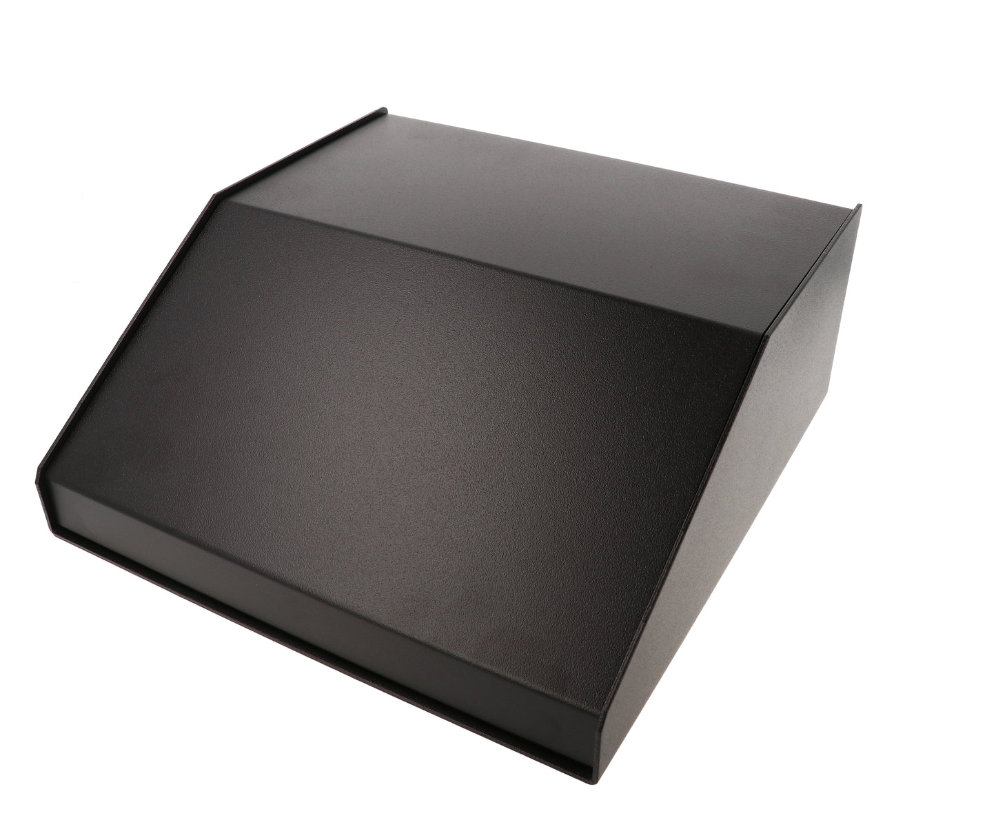 Hammond 1456KK4BKBK Sloped Aluminum Console Enclosure, 30 Degree Black Top / Black Case 10.00" x 10.20" x 4.00"