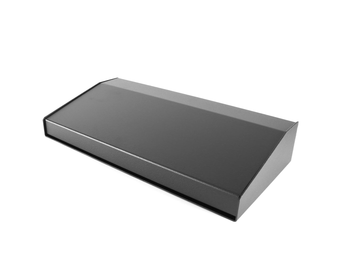 Hammond 1456RH3BKBK Sloped Aluminum Console Enclosure, 15 Degree Black Top / Black Case 17.00" x 8.30" x 3.00"