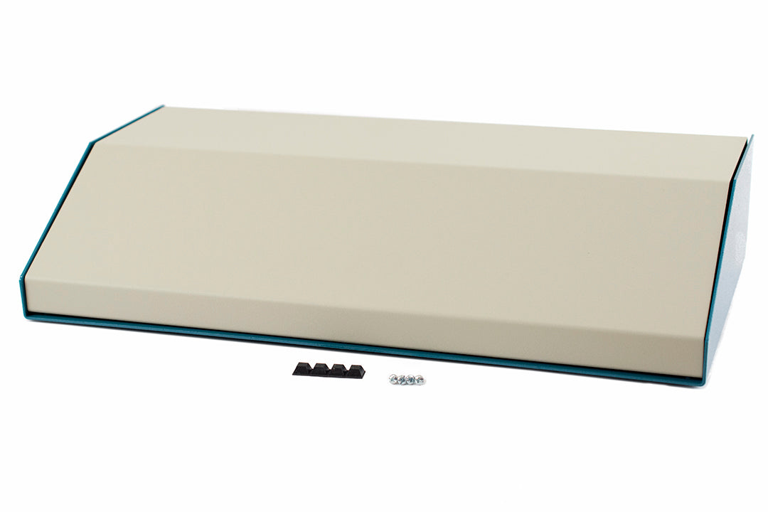 Hammond 1456WK4WHBU Sloped Aluminum Console Enclosure, 30 Degree Beige Top / Blue Case 20.00" x 10.20" x 4.00"