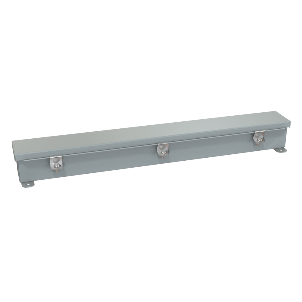 Hammond 1486B24 N4/12 Wiring Trough - 2.5" x 2.5" x 24" - Steel/Gray