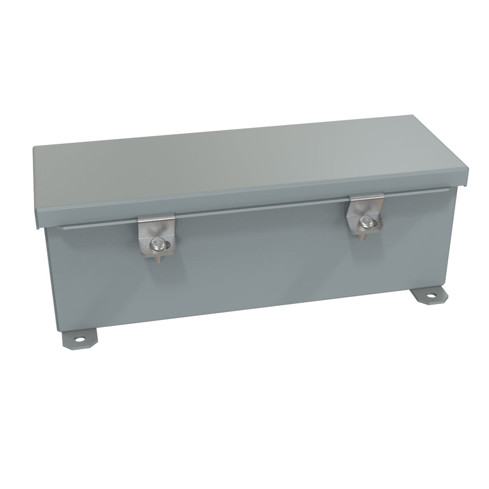 Hammond 1486C12 N4/12 Wiring Trough - 4" x 4" x 12" - Steel/Gray