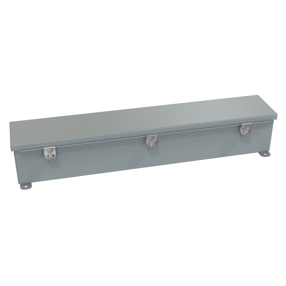 Hammond 1486C24 N4/12 Wiring Trough - 4" x 4" x 24" - Steel/Gray