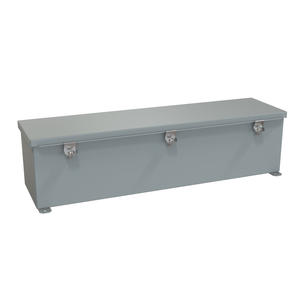Hammond 1486D24 N4/12 Wiring Trough - 6" x 6" x 24" - Steel/Gray