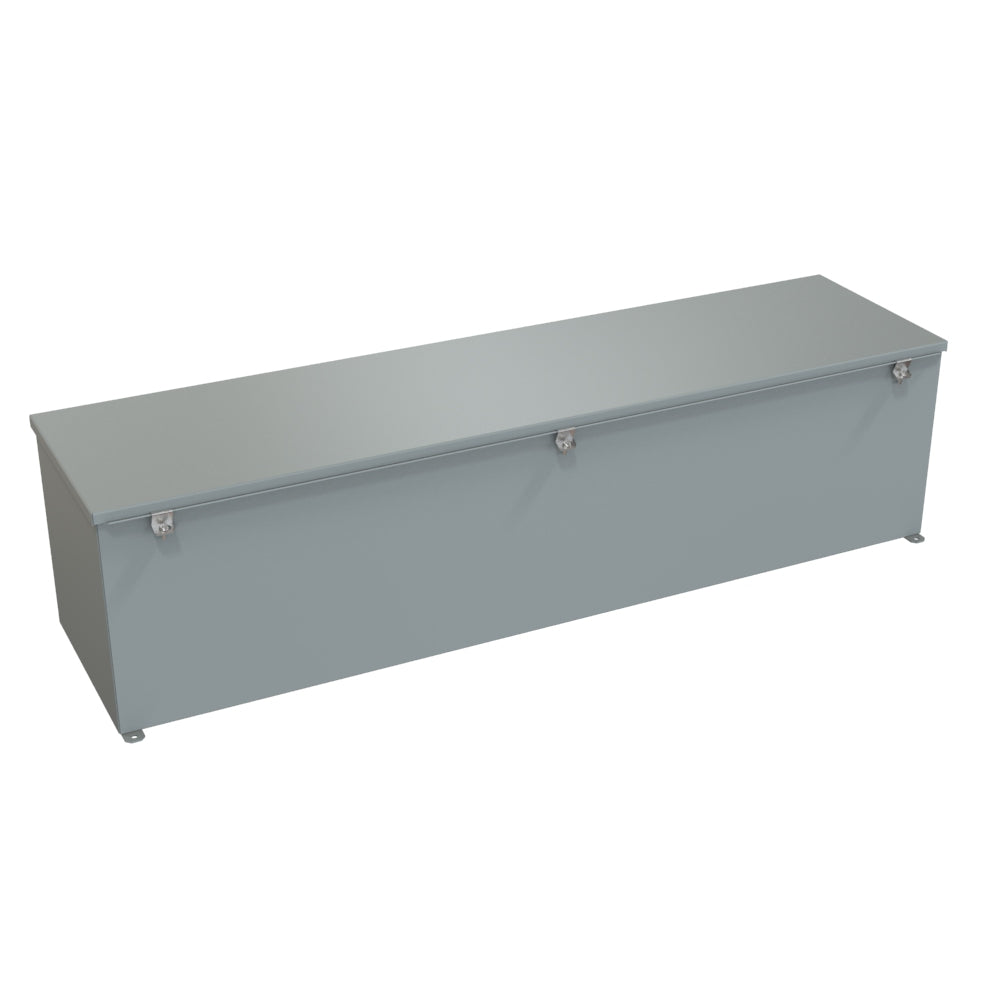 Hammond 1486G48 Type 4/12 Steel Wiring Trough- 12" x 12" x 48" - Gray