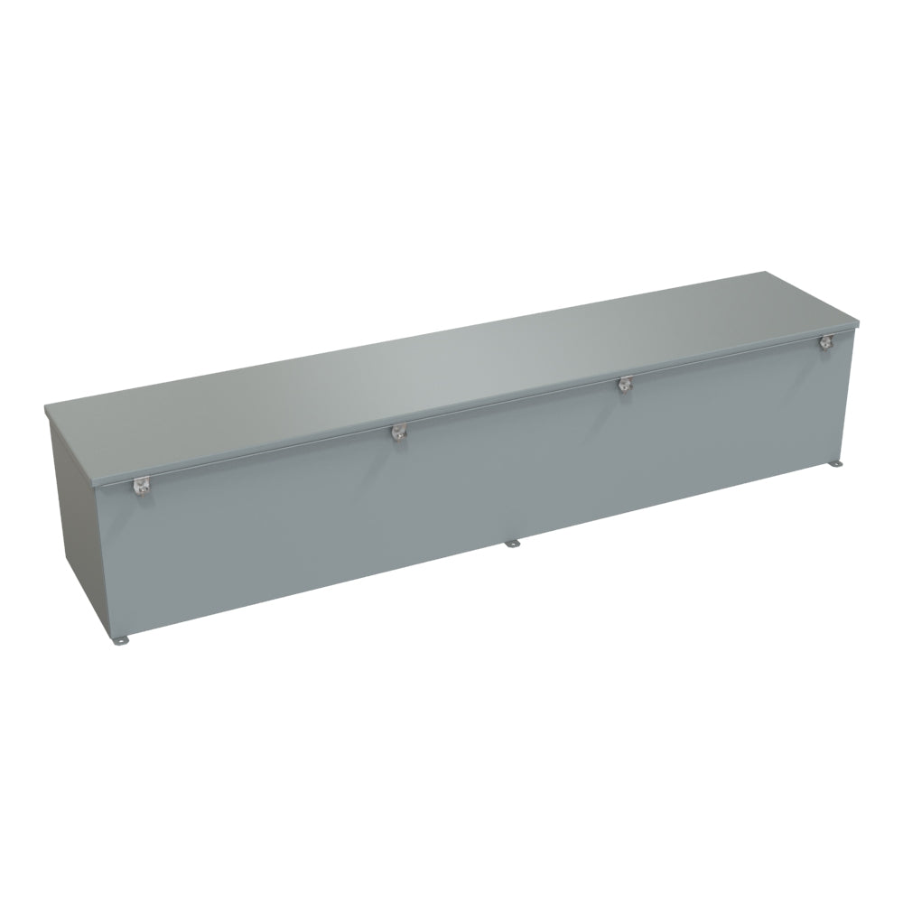Hammond 1486G60 Type 4/12 Steel Wiring Trough -12" x 12" x 60" - Gray