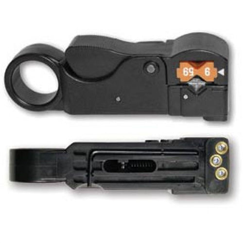Platinum 15034 3-LEVEL Adjustable Coax Rotary Wire Stripper, for RG59, RG62, RG6 & RG6Q Quad Shield