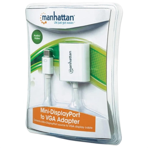Manhattan 151382 Mini Displayport to VGA Adapter, Mini Displayport Male to VGA Female, Active