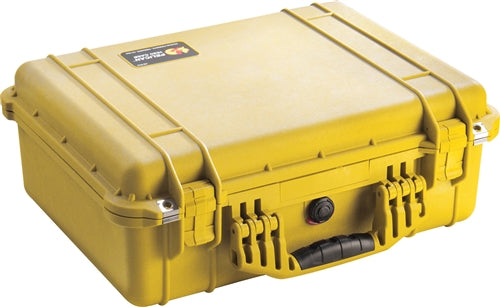 Pelican 1520NF Protector Case with No Foam (Empty), Yellow (ID 18.06"L x 12.89"W x 6.72"D) Mfr# 1520-001-240