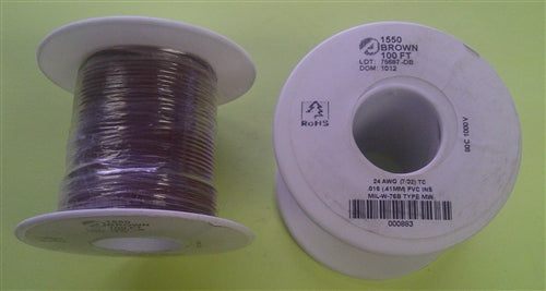 Alpha 24AWG Stranded Brown Hookup Wire 1550-100BRN (100 Feet)