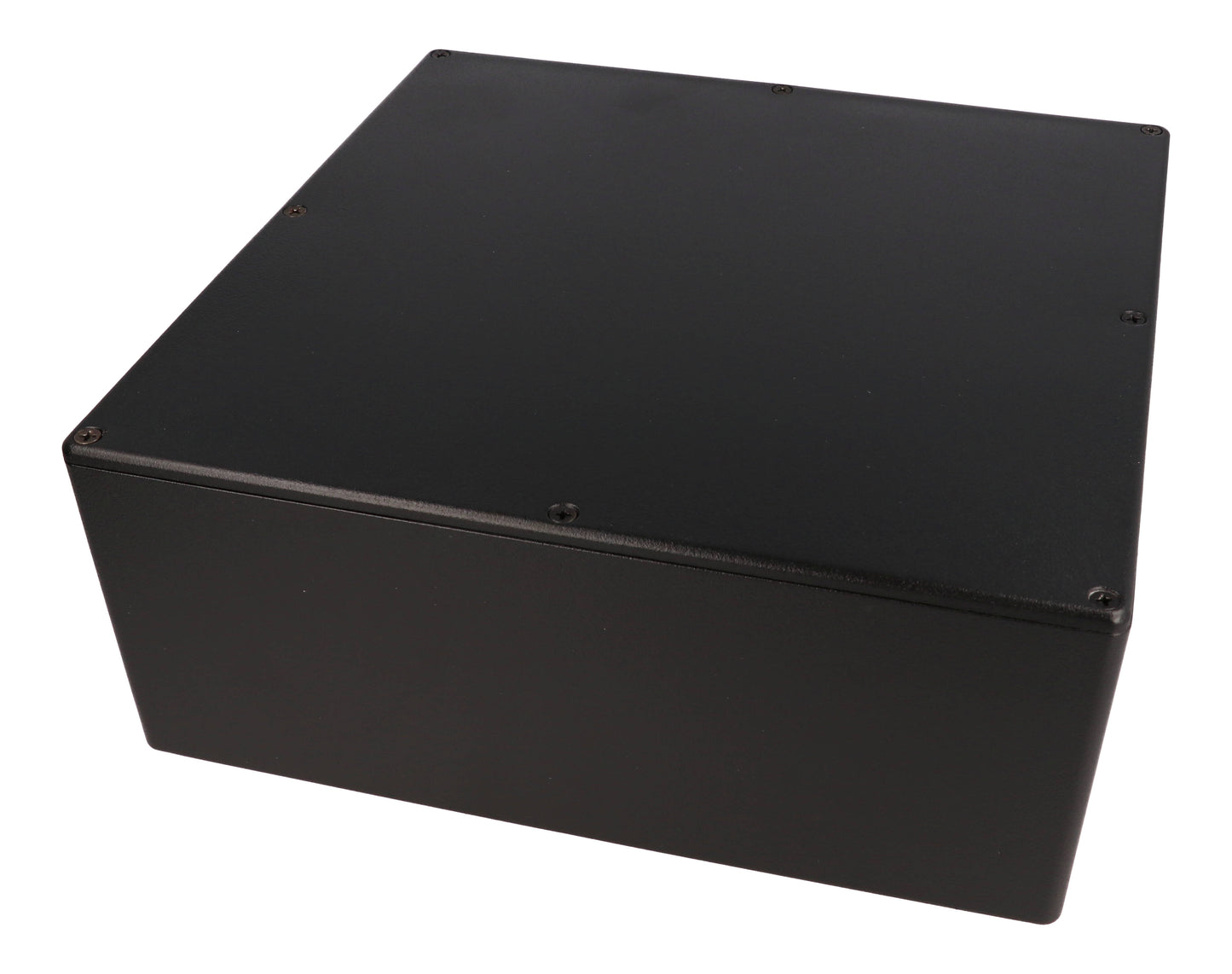 Hammond 1550NBK Black Diecast Aluminum Enclosure 9.85" x 9.85" x 3.82"
