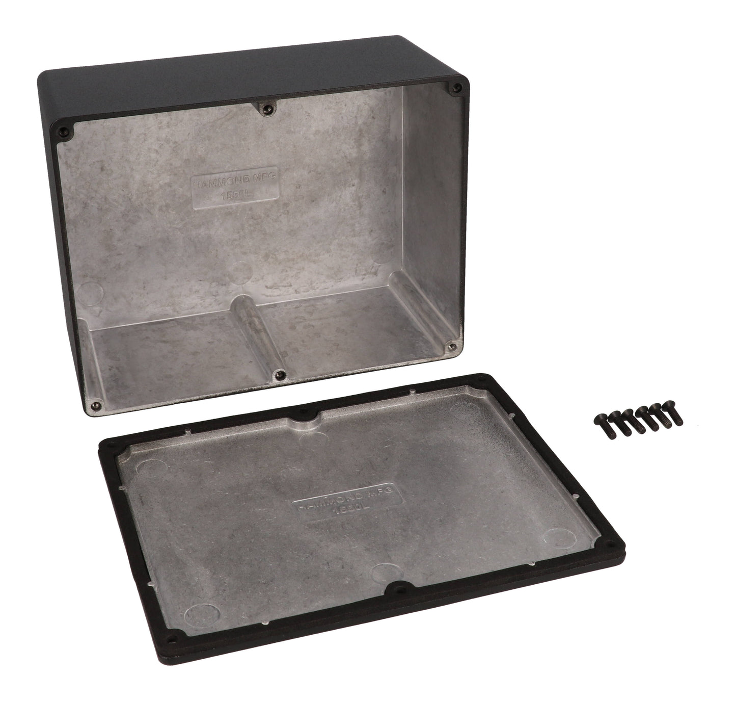 Hammond 1550WLBK Black Watertight Diecast Aluminum Enclosure 6.51" x 5.02" x 2.85"