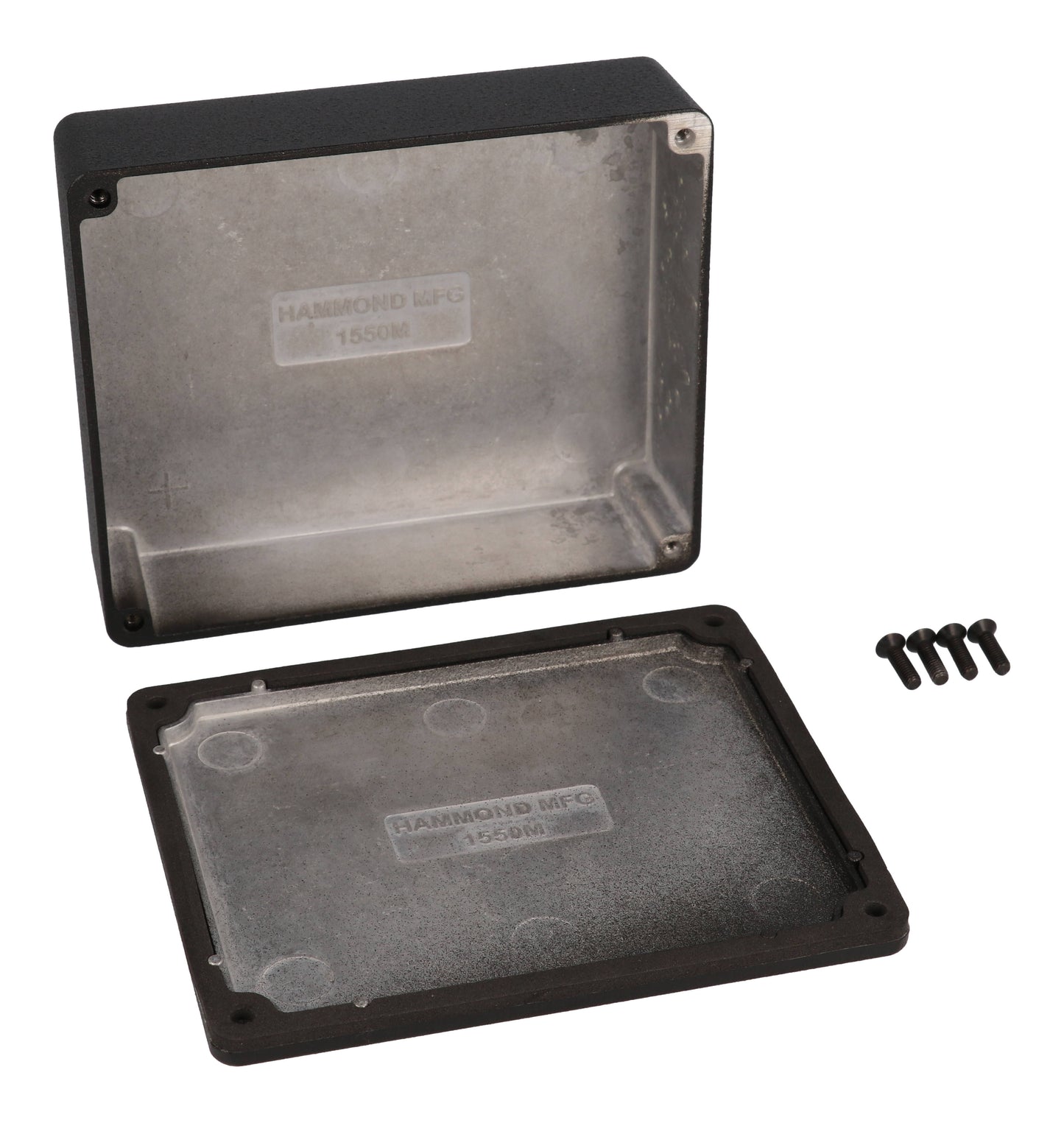 Hammond 1550WMBK Black Watertight Diecast Aluminum Enclosure 4.74" x 3.95" x 1.23"