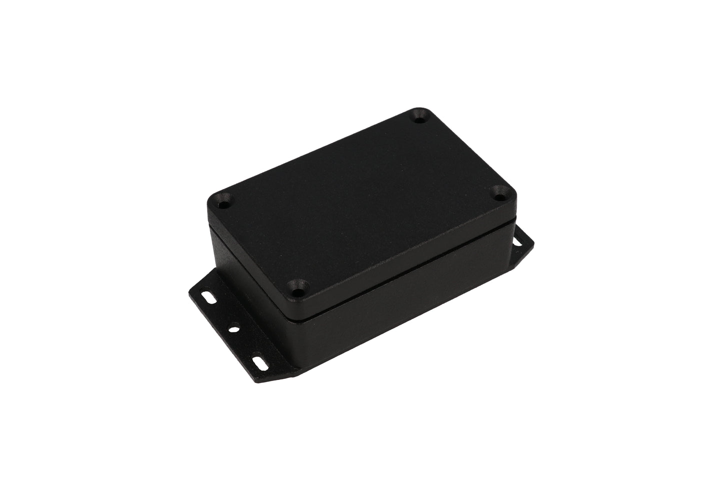 Hammond 1550Z103FBK Black Watertight Flanged Diecast Aluminum Enclosure 4.91" x 2.54" x 1.46"