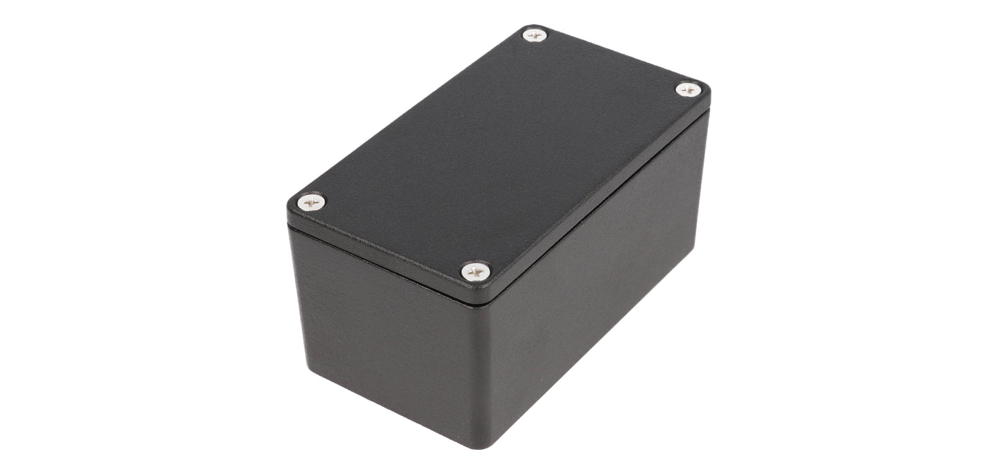 Hammond 1550Z111BK Black Watertight Diecast Aluminum Enclosure 4.54" x 2.58" x 2.18"