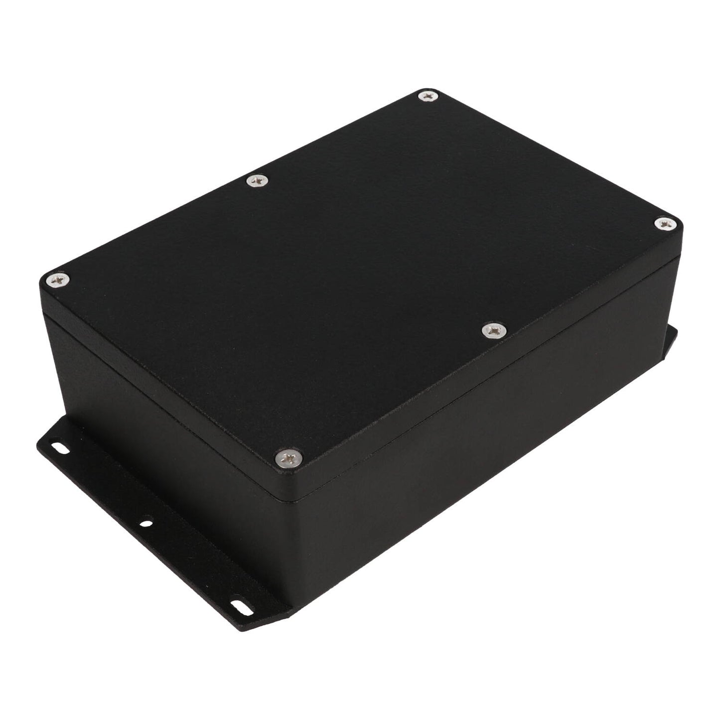 Hammond 1550Z120FBK Black Watertight Flanged Diecast Aluminum Enclosure 7.79" x 4.78" x 2.28"