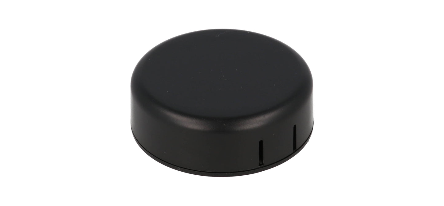 Hammond 1551SNAP12BK Black Round Plastic Snap-Fit Enclosure 60mm