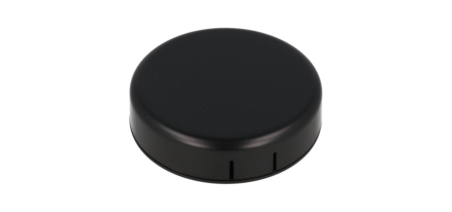 Hammond 1551SNAP13BK Black Round Plastic Snap-Fit Enclosure 80mm