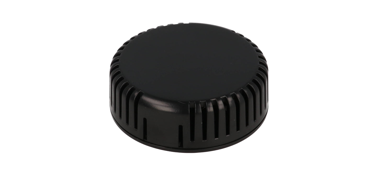 Hammond 1551V12BK Black Round Plastic Vented Enclosure 60mm