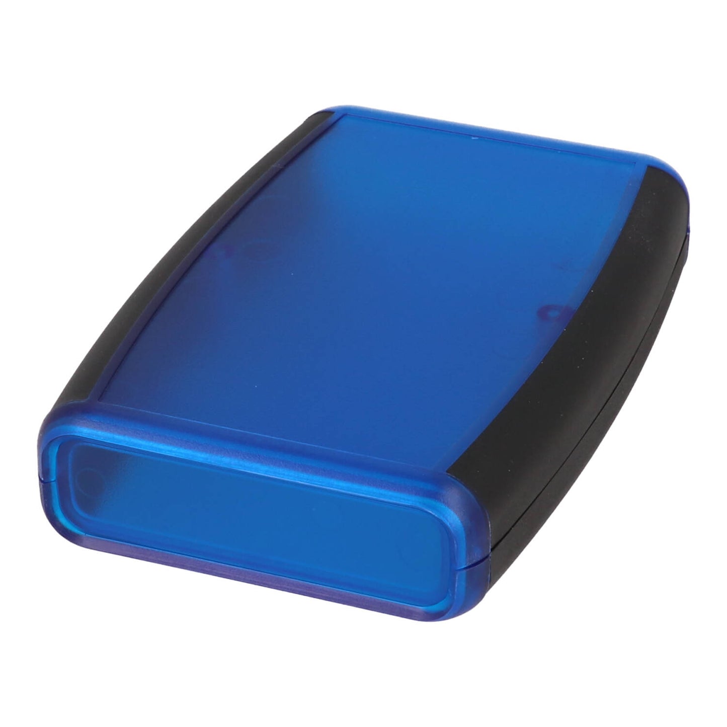 Hammond 1553BTBUBK Translucent Blue ABS Hand Held Case with Black Soft Side 4.62" x 3.11" x 0.95"
