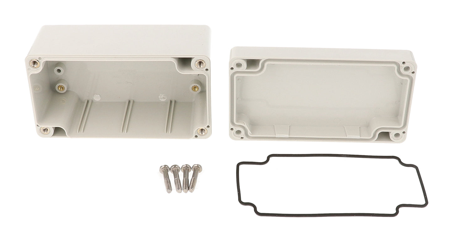 Hammond 1554DGY Gray ABS Plastic Watertight Enclosure (RAL7035 Gray) 4.7" x 2.6" x 2.4"