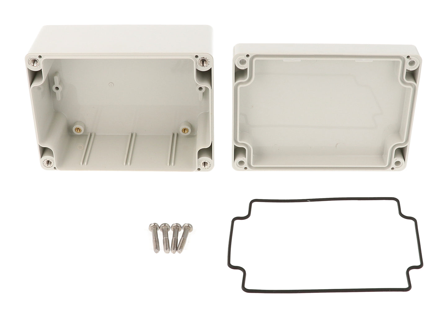 Hammond 1554FGY Gray ABS Plastic Watertight Enclosure (RAL7035 Gray) 4.7" x 3.5" x 2.4"