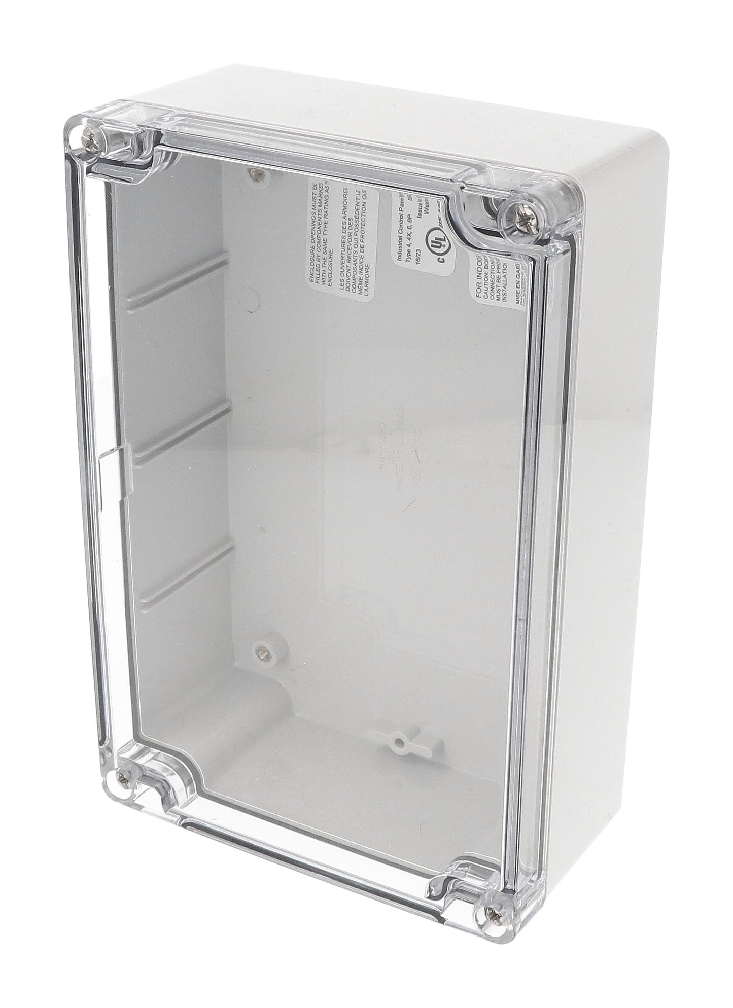 Hammond 1554H2GYCL Gray Polycarb Plastic Watertight Enclosure Clear Lid, (RAL7035 Gray) 7.1" x 4.7" x 2.4"