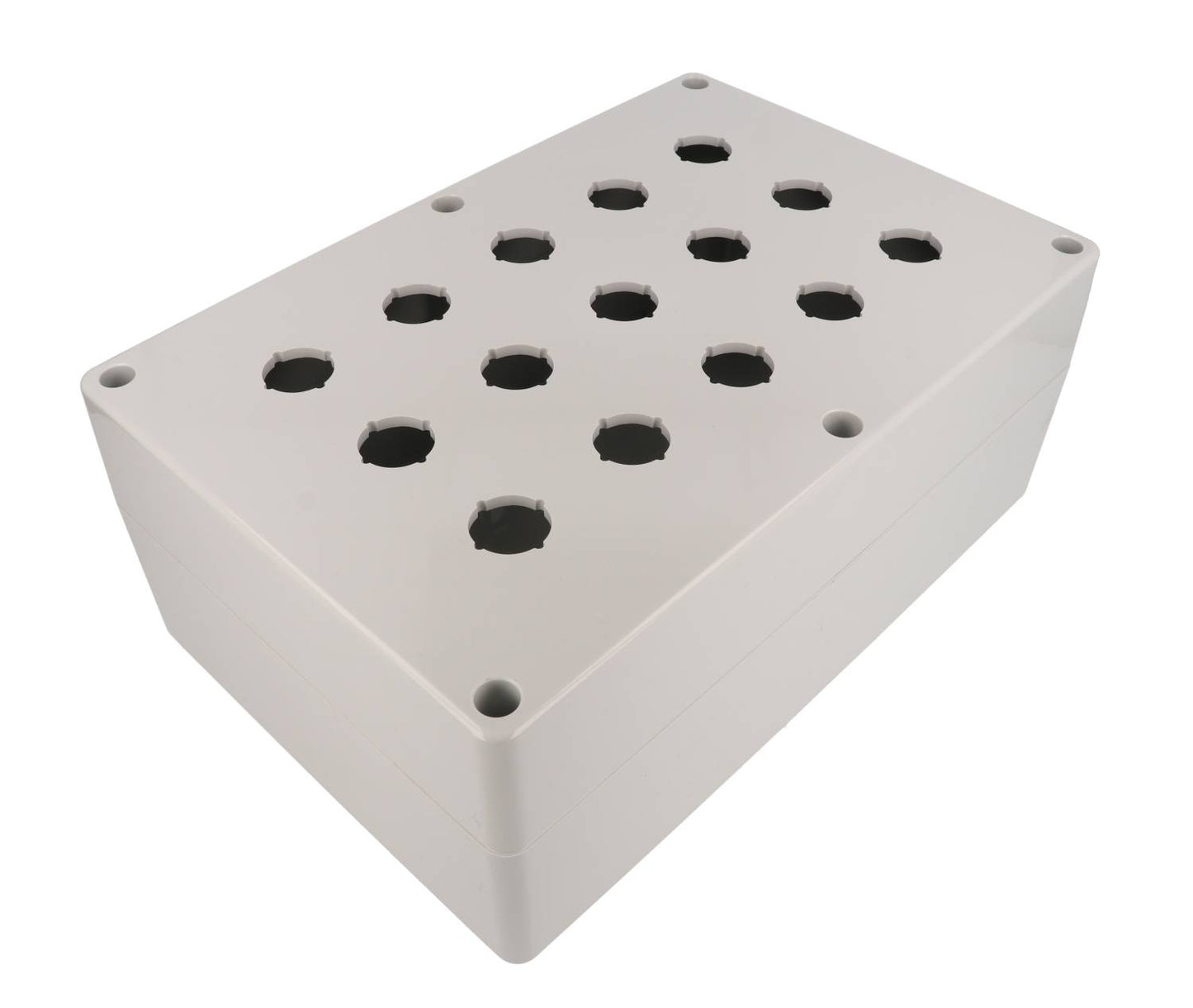 Hammond 1554MPB15A 4x Polycarbonate Pushbutton Enclosure, 15 Hole 22.5mm, 11.81" x 7.87" x 4.72"