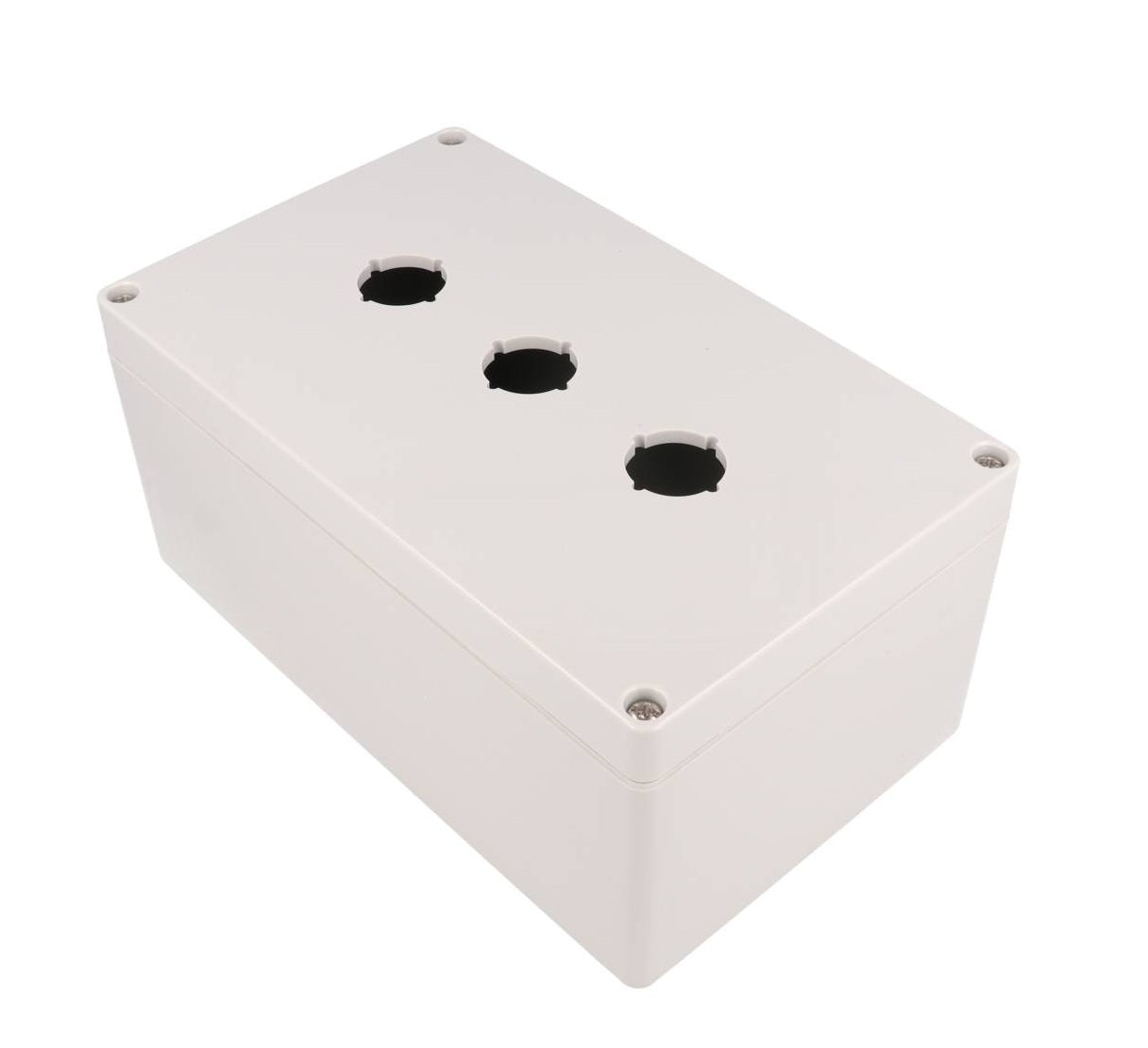 Hammond 1554MPB3 4x Polycarbonate Pushbutton Enclosure, 3 Hole 22.5mm, 7.87" x 4.72" x 3.56"