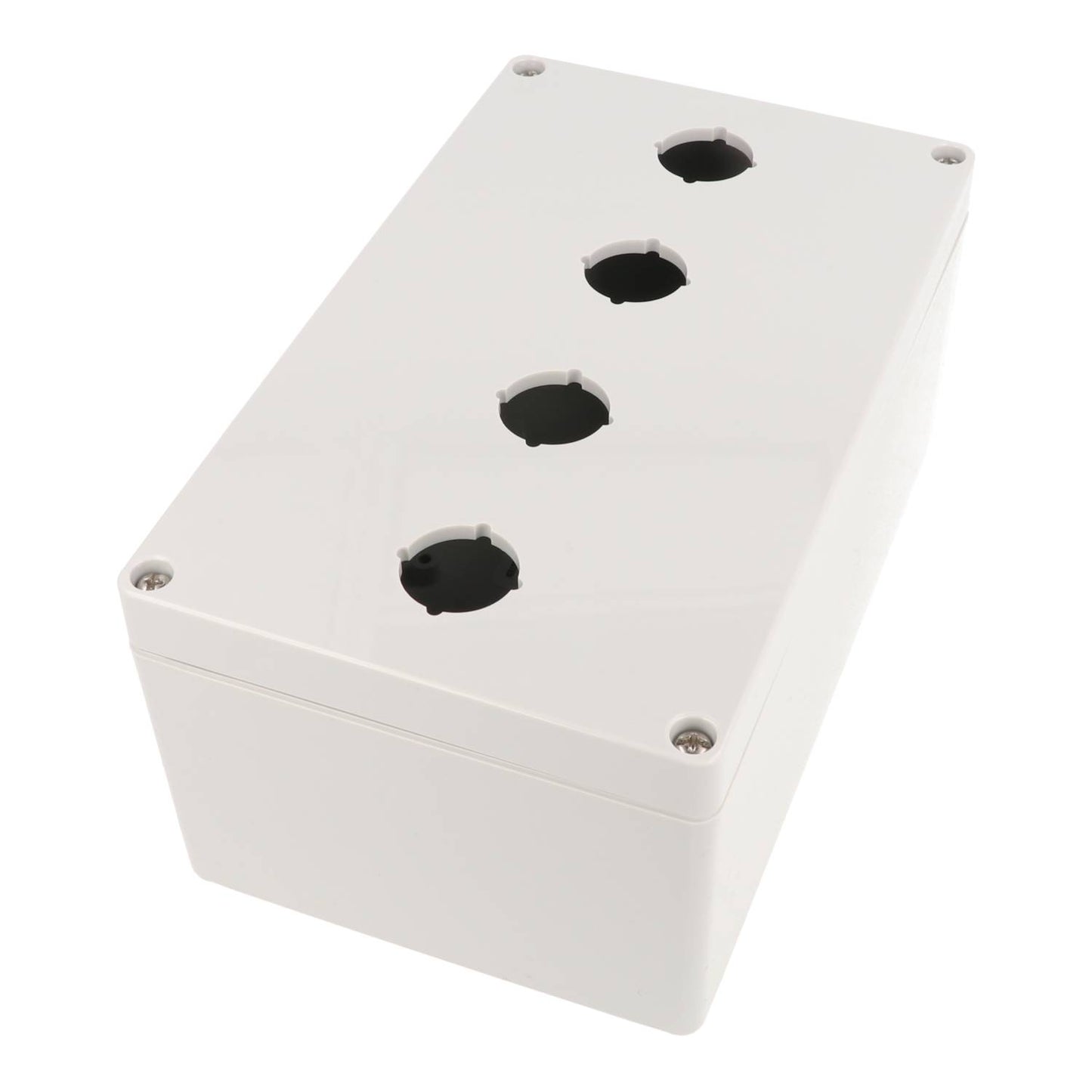 Hammond 1554MPB4 4x Polycarbonate Pushbutton Enclosure, 4 Hole 22.5mm, 7.87" x 4.72" x 3.56"