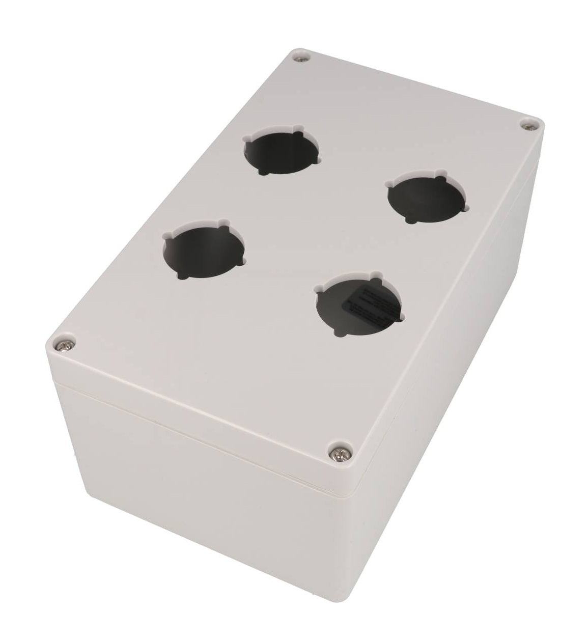 Hammond 1554PB4 4x Polycarbonate Pushbutton Enclosure, 4 Hole 30.5mm, 7.87" x 4.72" x 3.56"