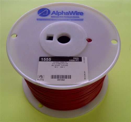 Alpha 18AWG Stranded Red Hookup Wire 1555-1000RED (1000 Feet)