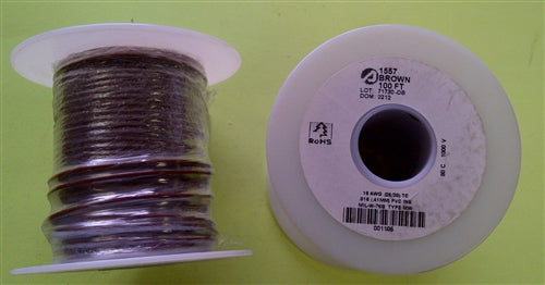 Alpha 16AWG Stranded Brown Hookup Wire 1557-100BRN (100 Feet)