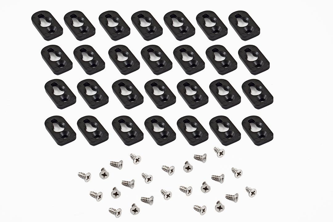 Hammond 1557FOOTBK-24 Black ABS Replacement Wall Mounting Bracket Kit, 24/Pack