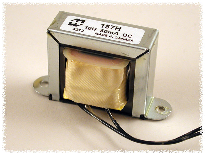 Hammond 157H DC Reactor, Filter Choke, Open Channel Mount, Inductance 10H, DC Current 50 mA.