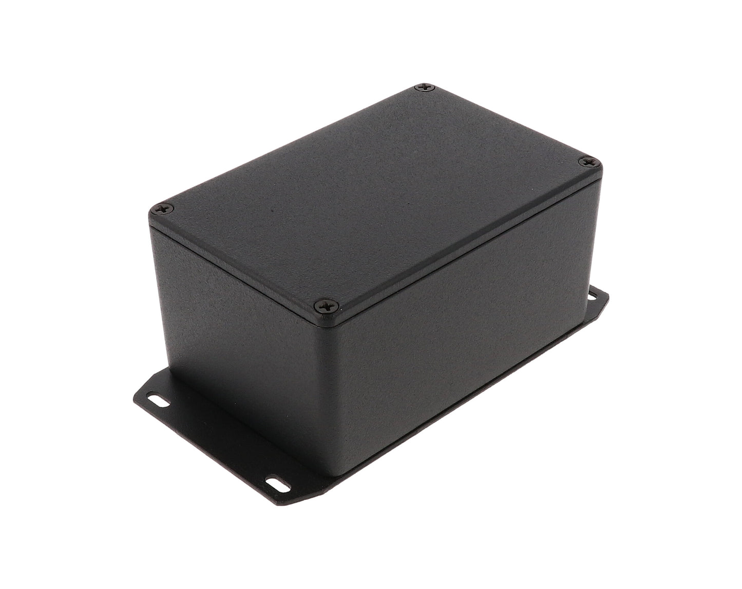 Hammond 1590TFBK Black Aluminum Diecast Enclosure Flanged, 4.74" x 3.13" x 2.17"
