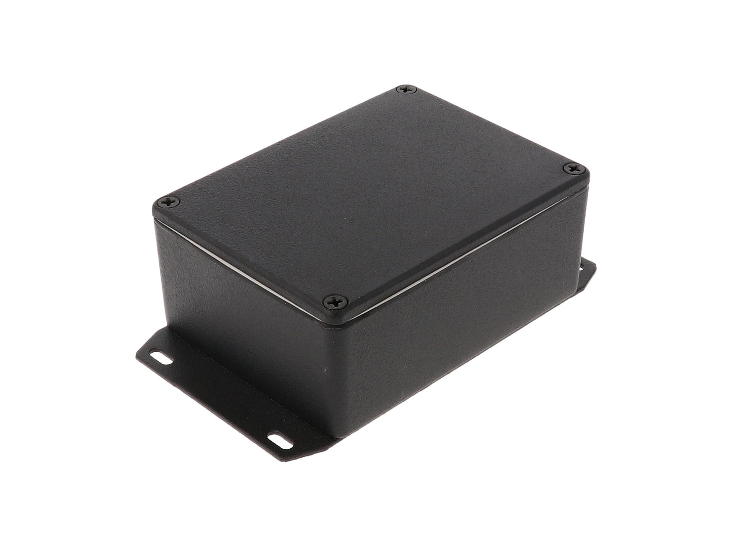 Hammond 1590WSFB Black Aluminum Diecast Enclosure with Flange K Watertight 4.35" x 3.21" x 1.57"